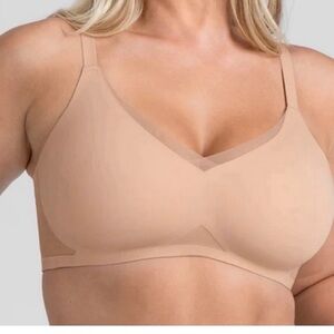 Honeylove Crossover Bra, Nude, Large
